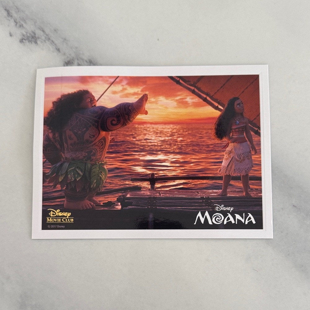 Disney Movie Club Lithograph Collection Moana Sunset Adventure Postcard